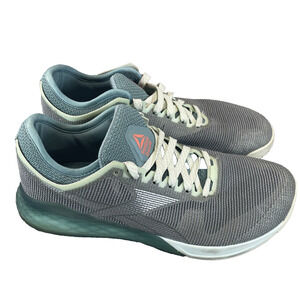 Reebok Women 10 CrossFit Nano 9 Training Shoes Gray Green Sneakers FU6831 Lift